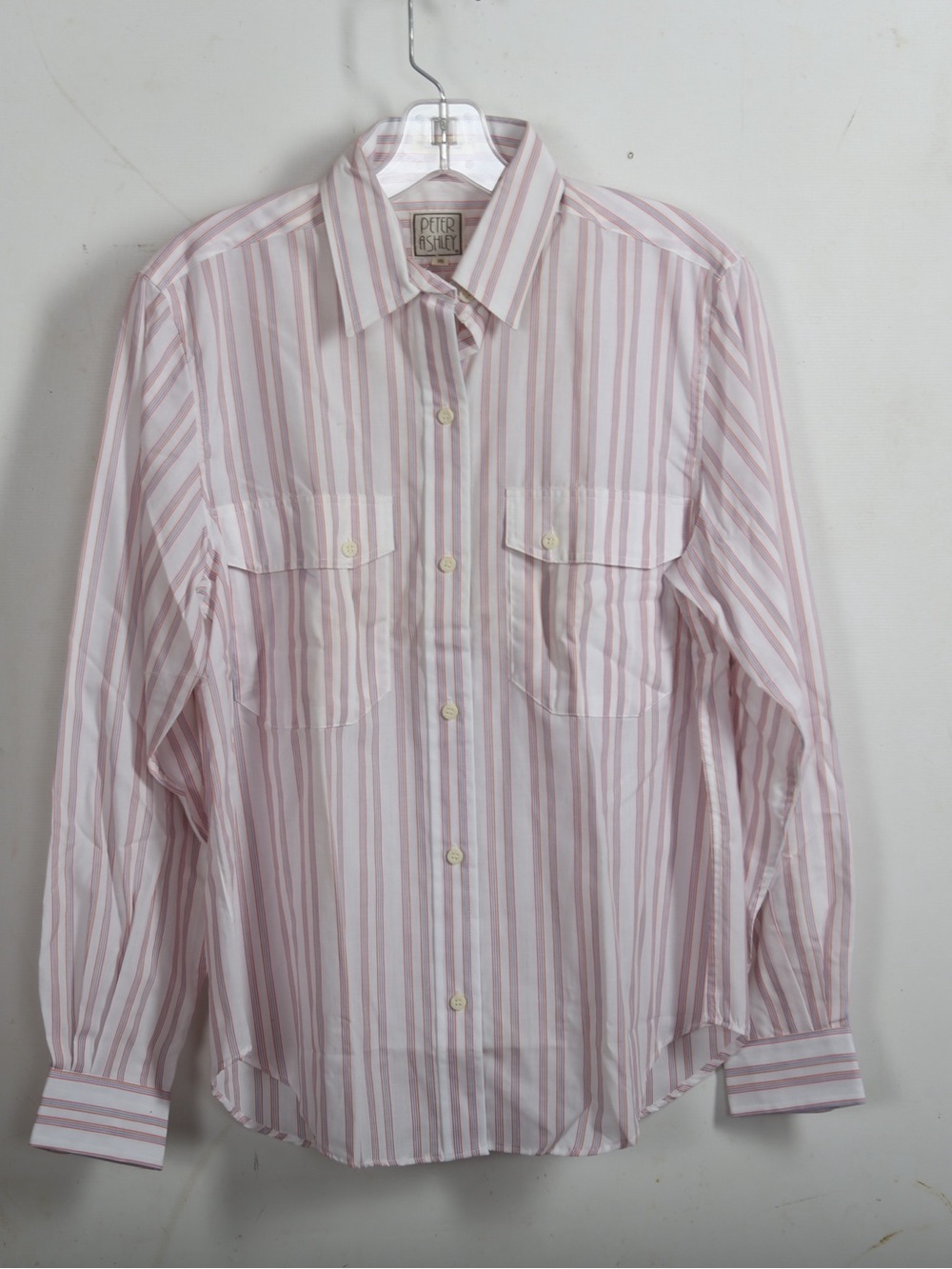 Men's Pink & White Striped Dress Shirt